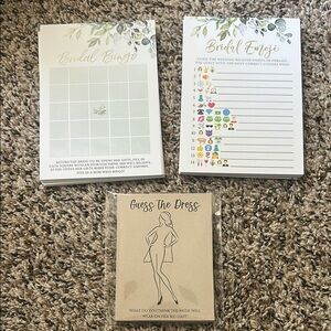 Bridal Shower Games - Set of 3